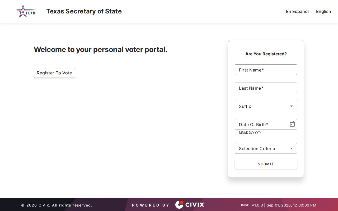 Webb County residents directory Texas voter status lookup